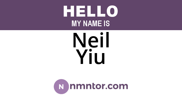 Neil Yiu