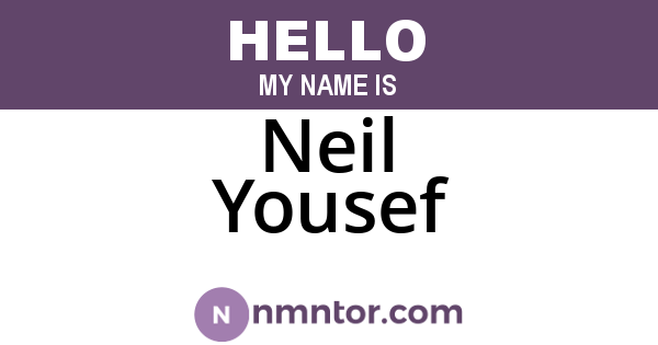 Neil Yousef