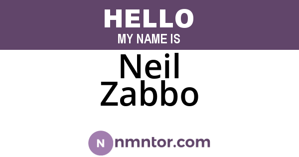 Neil Zabbo