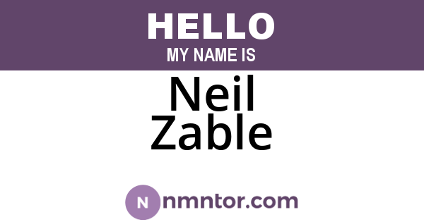Neil Zable