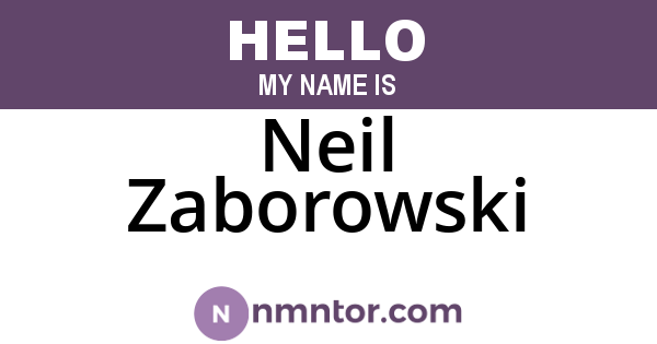 Neil Zaborowski
