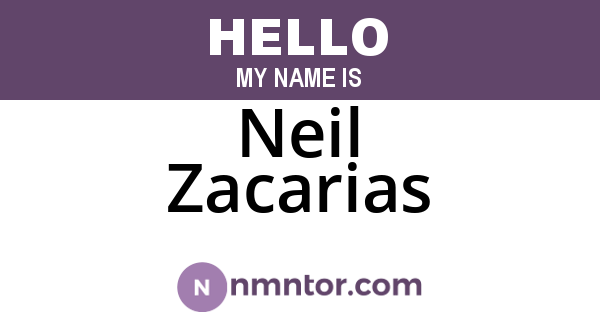 Neil Zacarias