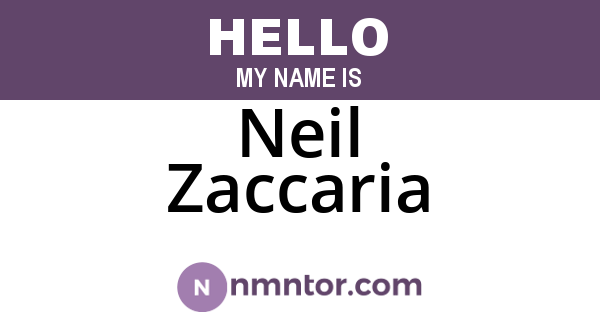 Neil Zaccaria