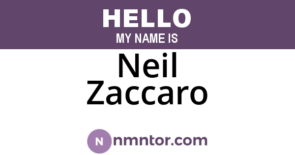 Neil Zaccaro