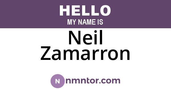 Neil Zamarron