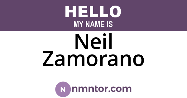 Neil Zamorano