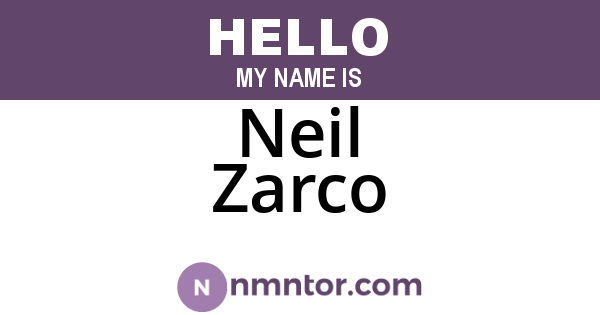 Neil Zarco