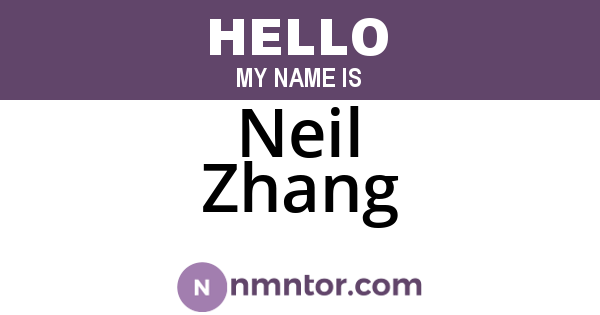 Neil Zhang