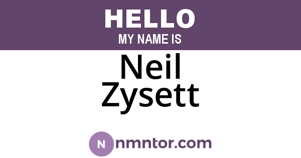 Neil Zysett