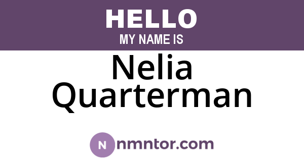 Nelia Quarterman