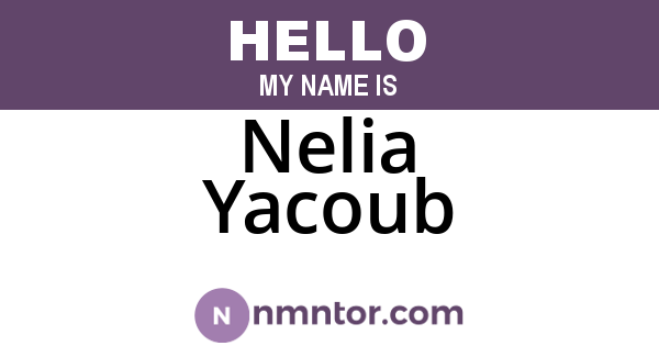 Nelia Yacoub