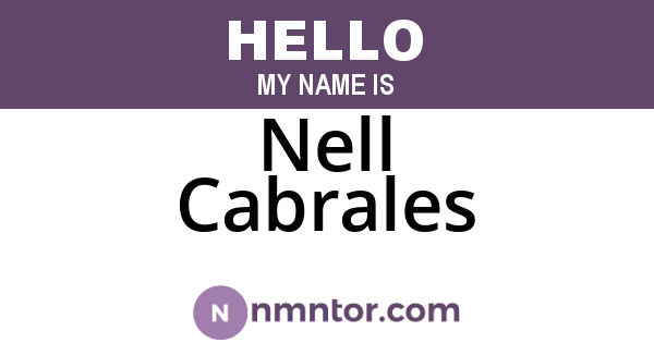 Nell Cabrales