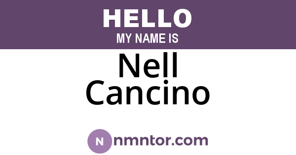 Nell Cancino