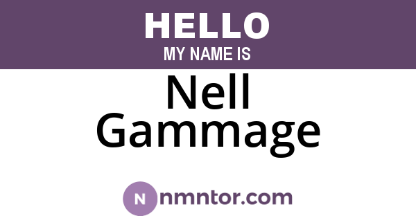 Nell Gammage