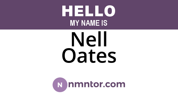 Nell Oates