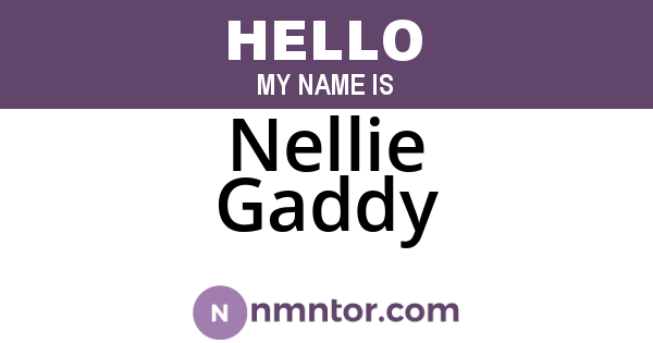 Nellie Gaddy