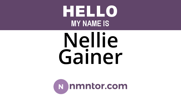 Nellie Gainer