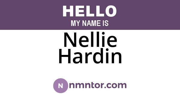 Nellie Hardin
