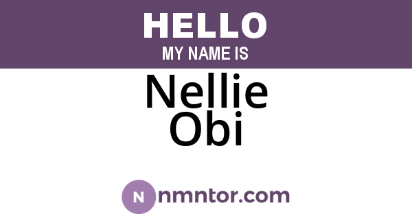 Nellie Obi