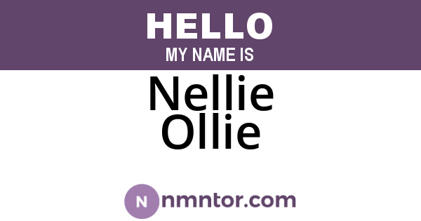 Nellie Ollie
