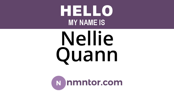 Nellie Quann