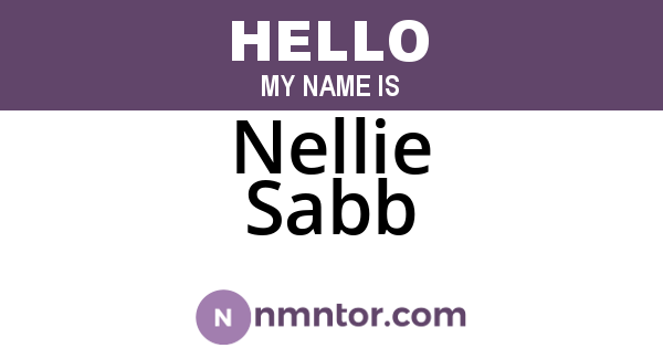 Nellie Sabb