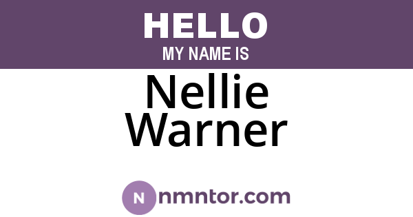Nellie Warner