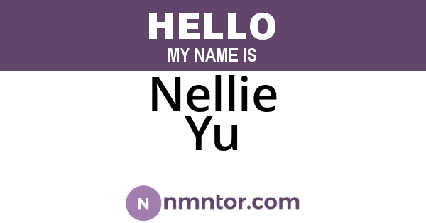 Nellie Yu