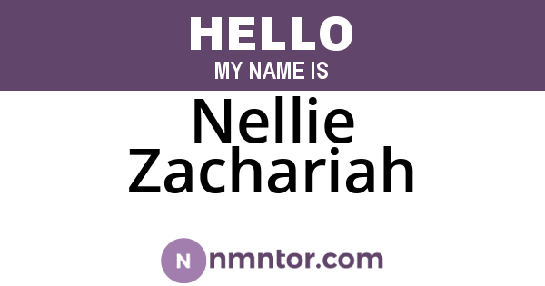 Nellie Zachariah