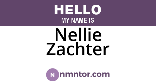 Nellie Zachter