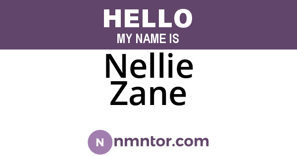 Nellie Zane