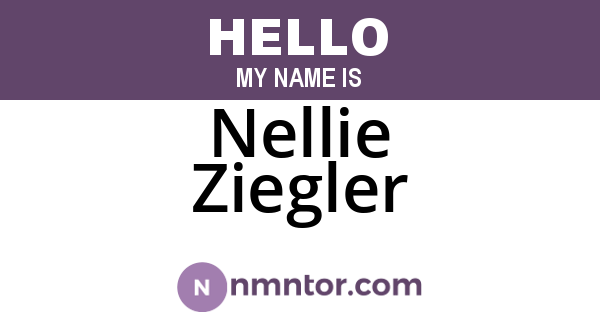 Nellie Ziegler
