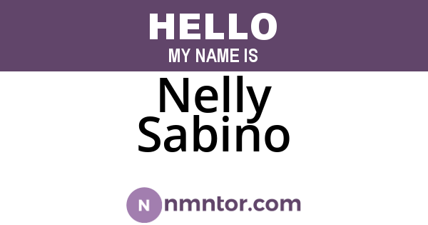 Nelly Sabino