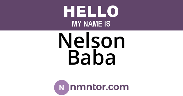 Nelson Baba