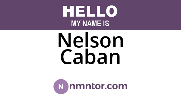 Nelson Caban