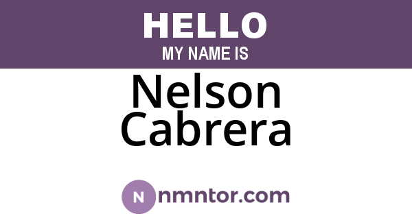 Nelson Cabrera