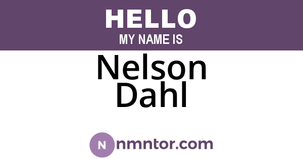 Nelson Dahl