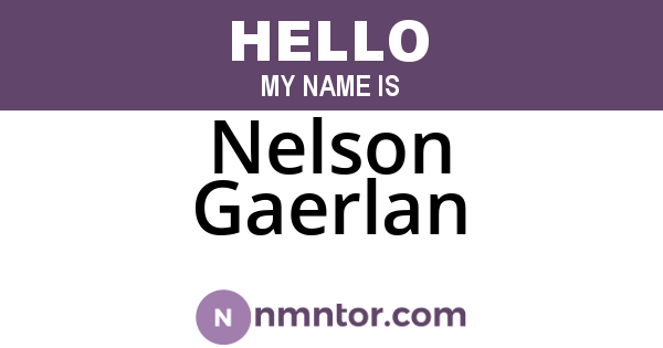 Nelson Gaerlan