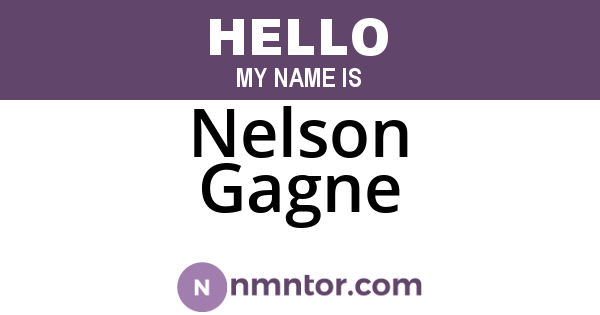 Nelson Gagne
