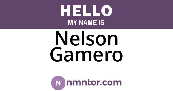 Nelson Gamero