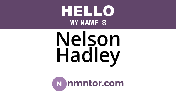 Nelson Hadley