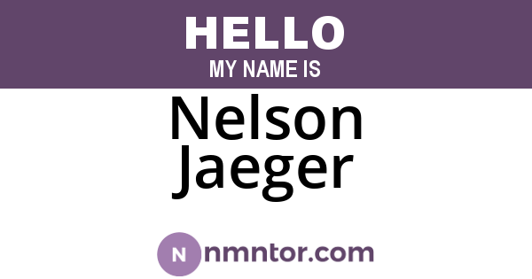 Nelson Jaeger