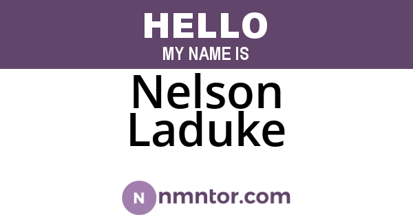 Nelson Laduke