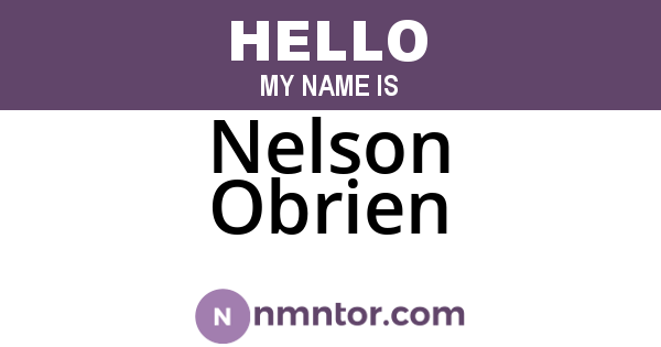 Nelson Obrien