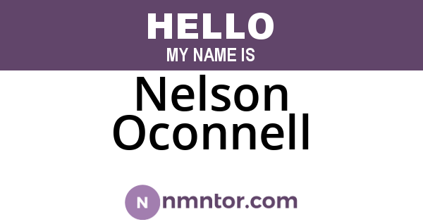 Nelson Oconnell