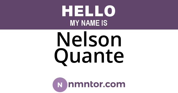 Nelson Quante