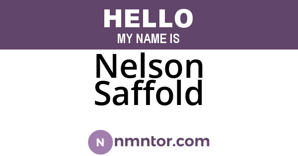 Nelson Saffold