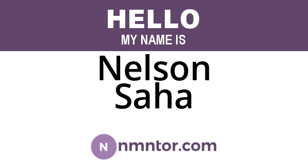 Nelson Saha