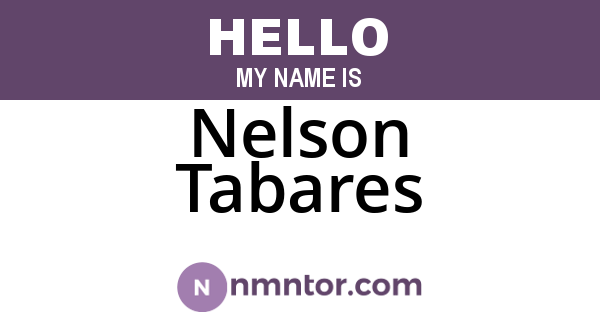 Nelson Tabares