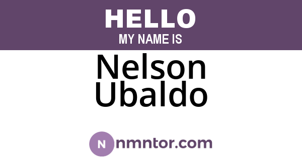Nelson Ubaldo